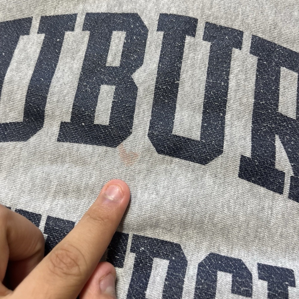 Auburn Tigers Sweatshirt Mens M Blue Heather MV Sport Pro-Weave NCAA - Picture 3 of 10
